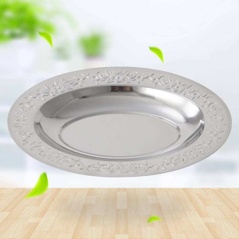Stainless Steel Magnetic Thicken Egg Plate With Wide-edge RGS-PD175 1