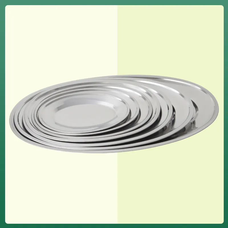 Evergreen stainless steel dining plates for business for cooking 3