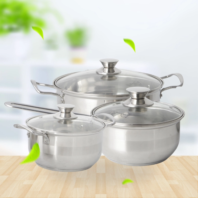 Stainless Steel Pot Set With Steel Handle RGS-R4843-T 1