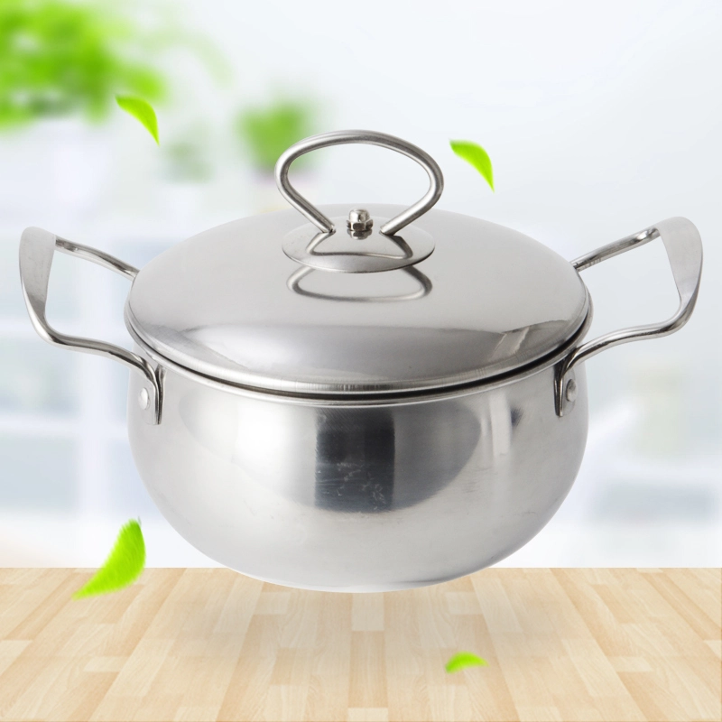 Stainless Steel 16/18/20/22cm Arc-shaped Soup Pot 410# RGS-R1935-T 1
