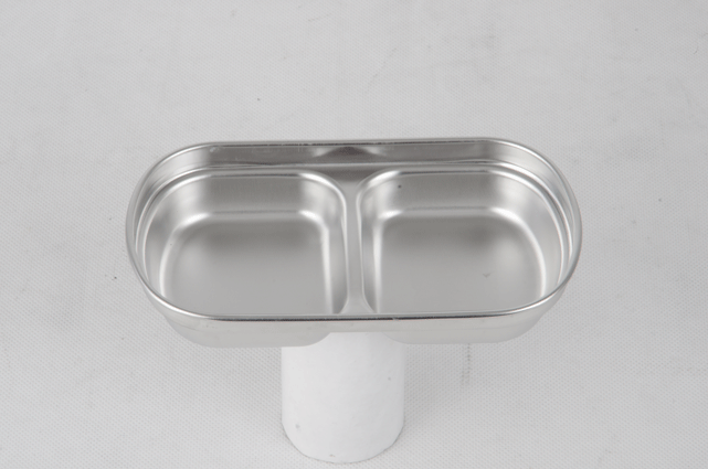 Stainless steel 2 lattices condiment dish RGS-FC5306-E 1