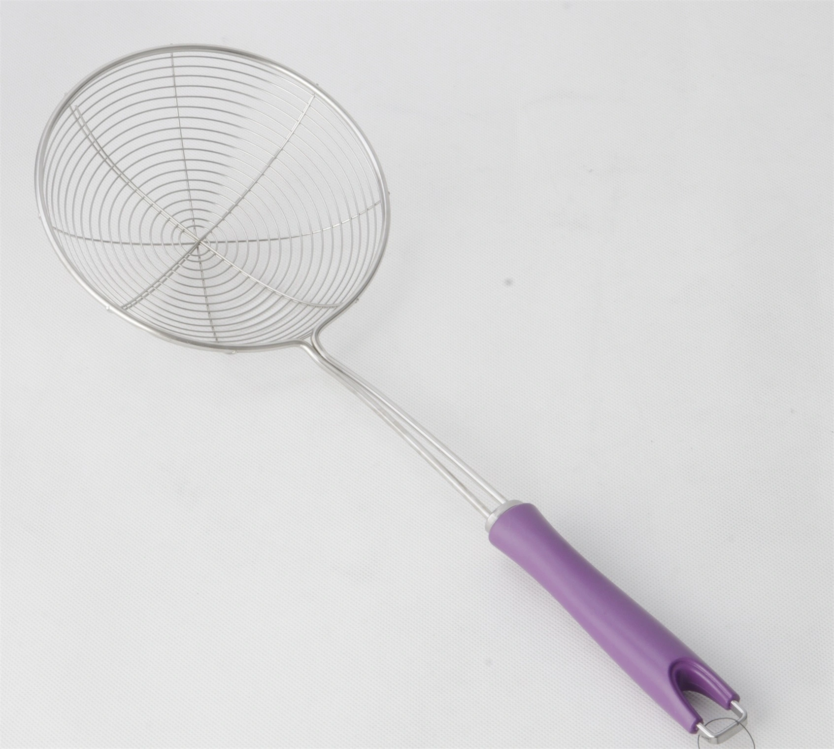 Stainless steel SS201 colander, leakage spoon with half-flat corlorful handle RGS-MX5068 1