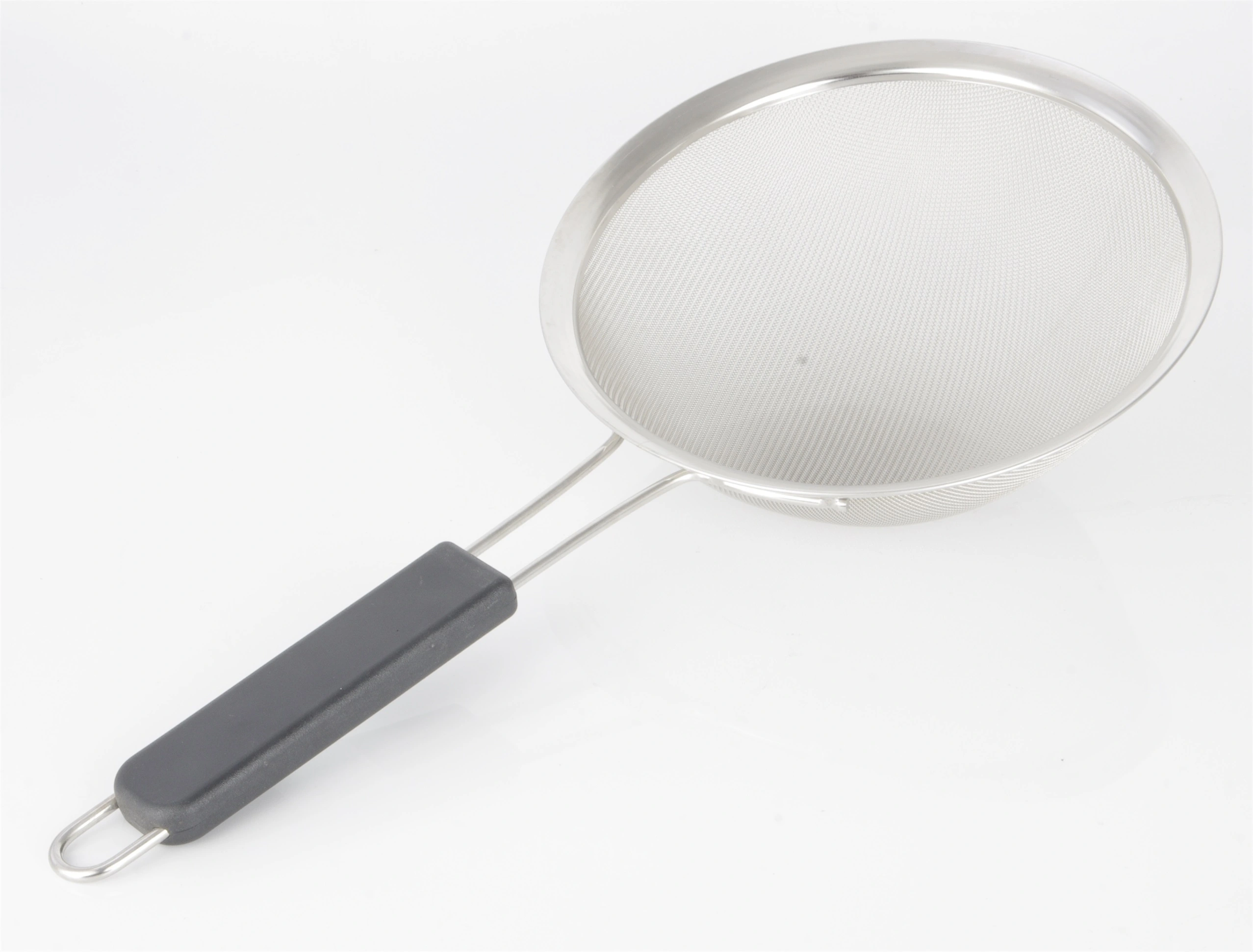Stainless steel thicken colander spoon without ear with black handle RGS-MW4466 1