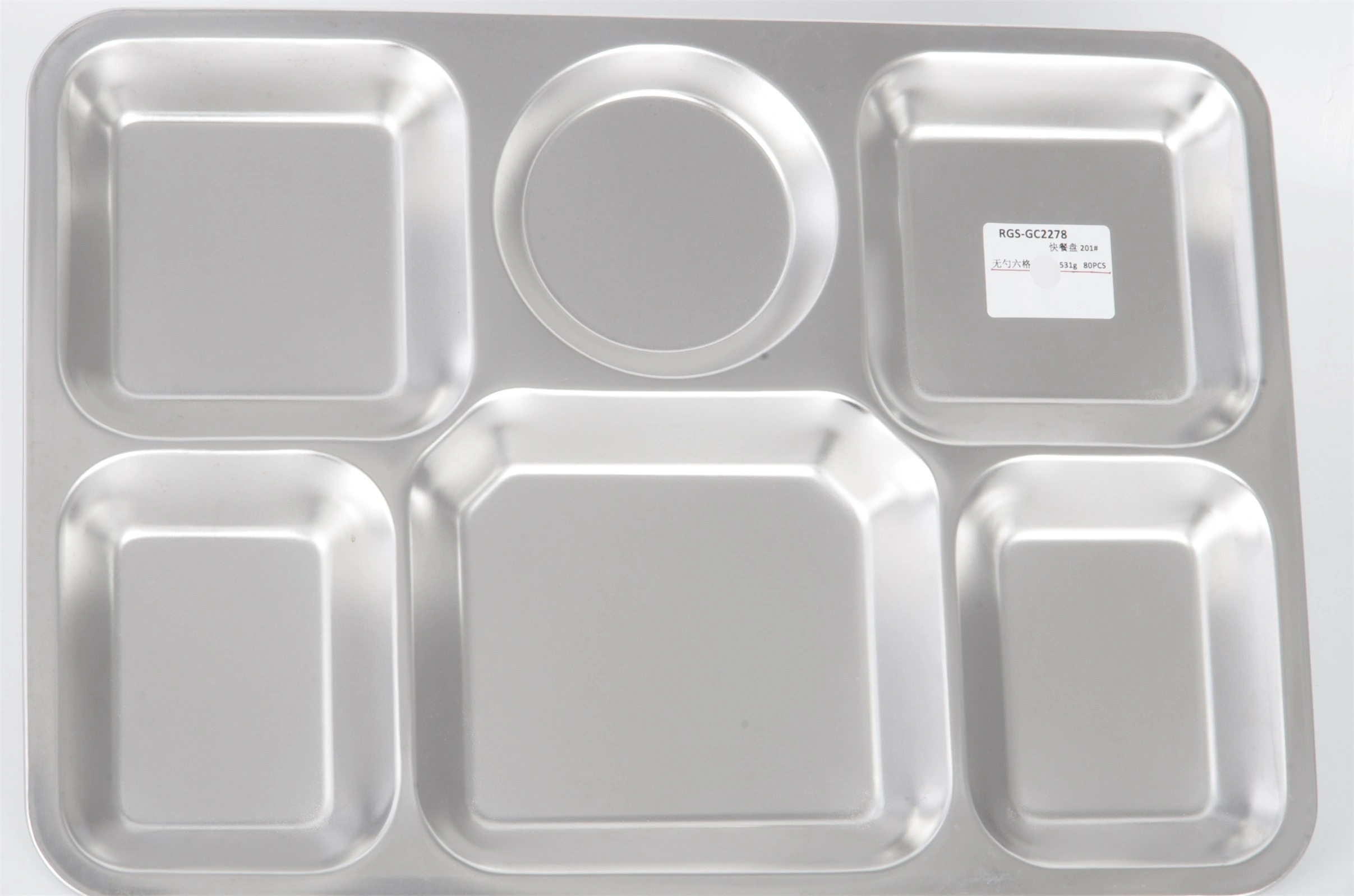 Stainless steel SS201 lunch dish RGS-GC2278 1
