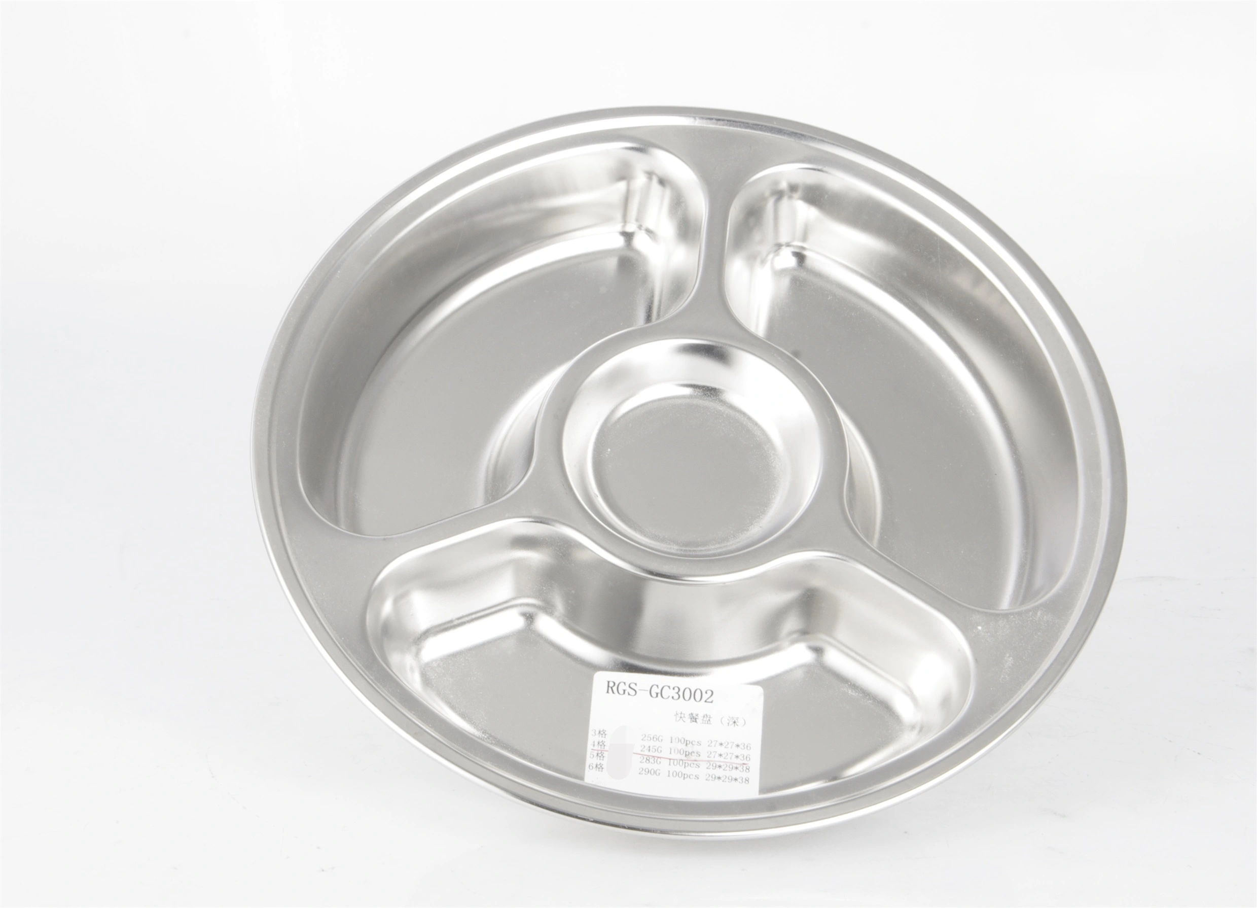 Stainless steel fast food plate deep dish RGS-GC3002 1