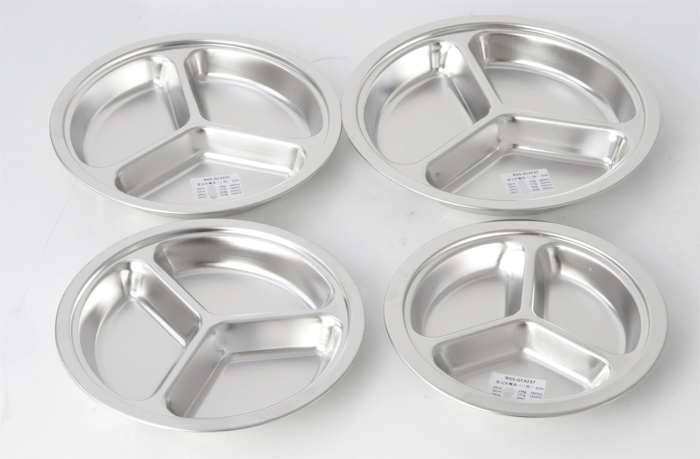 Stainless steel SS201 fast food dish RGS-GC4237 1