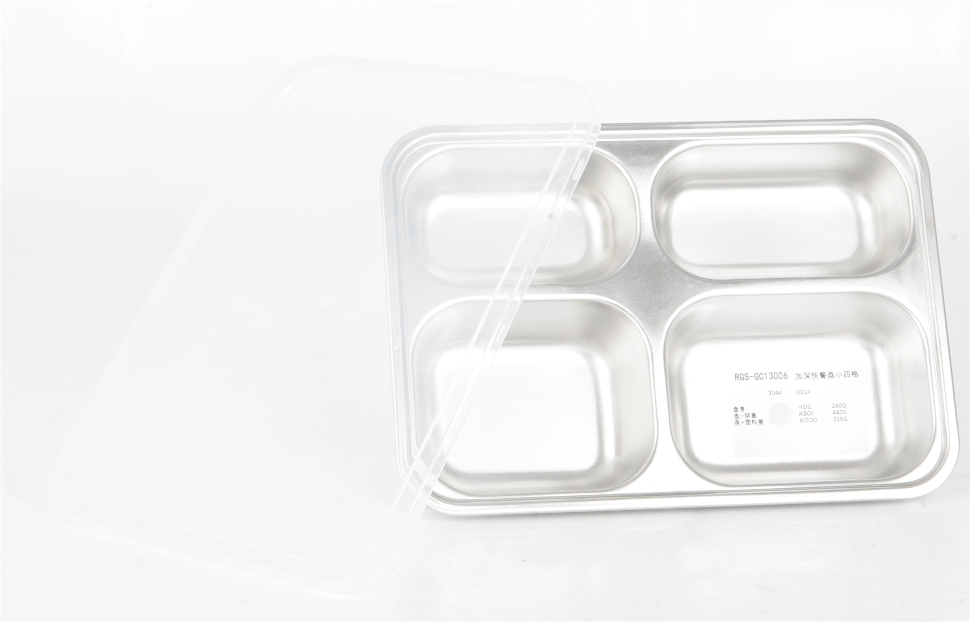 Stainless steel SS304&SS201 lunch box with steel lid/PP lid RGS-GC13006 1