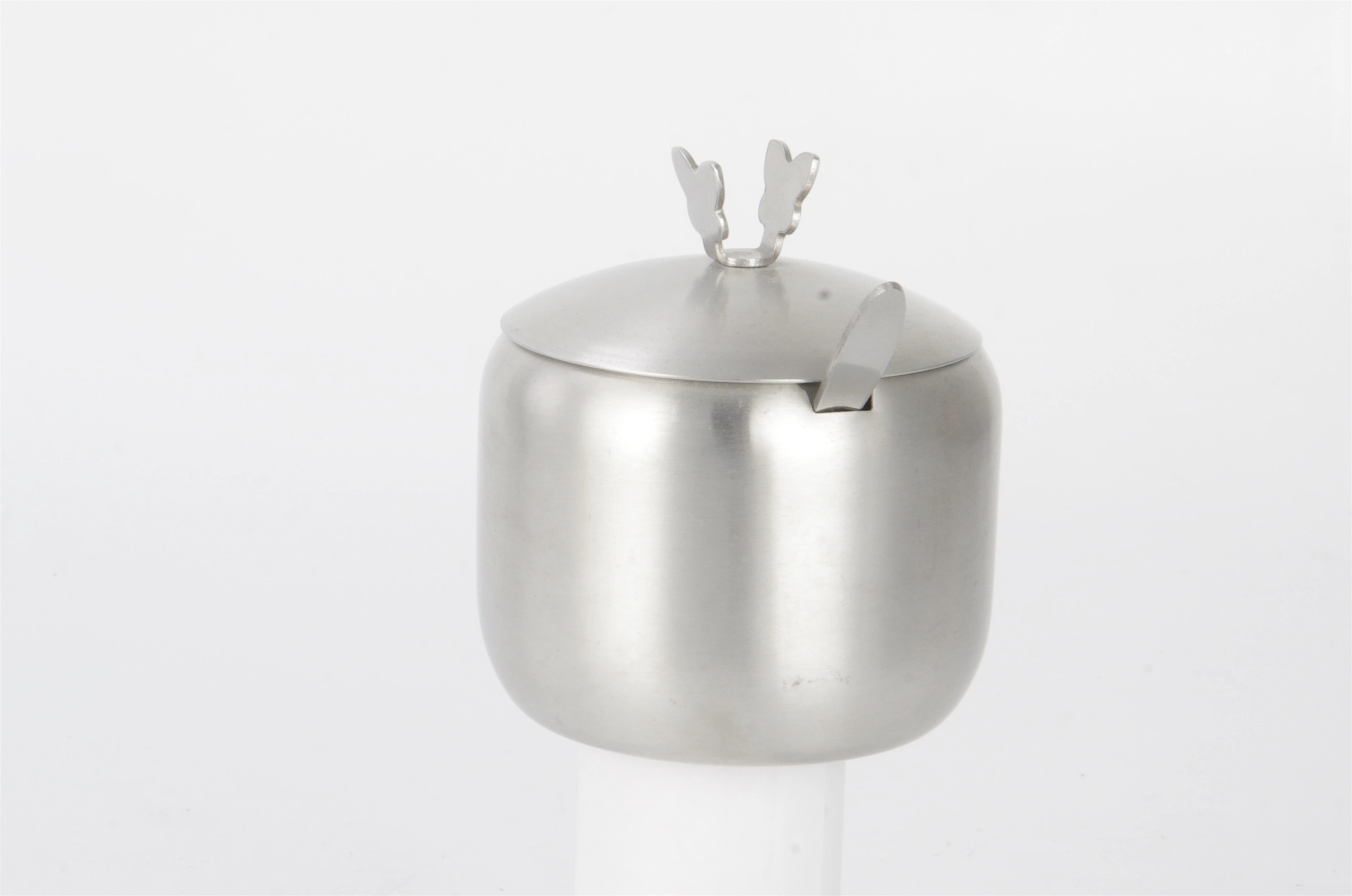 stainless steel SS201 butterfly shape sauce can with spoon RGS-FG8004 1