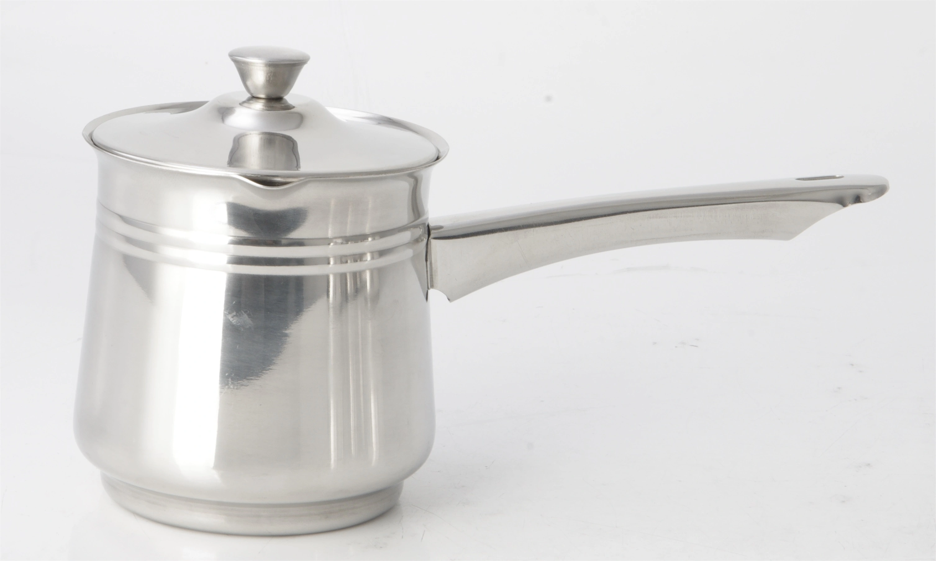 stainless steel SS201 coffee latte flower cup with steel handle RGS-KK085 1