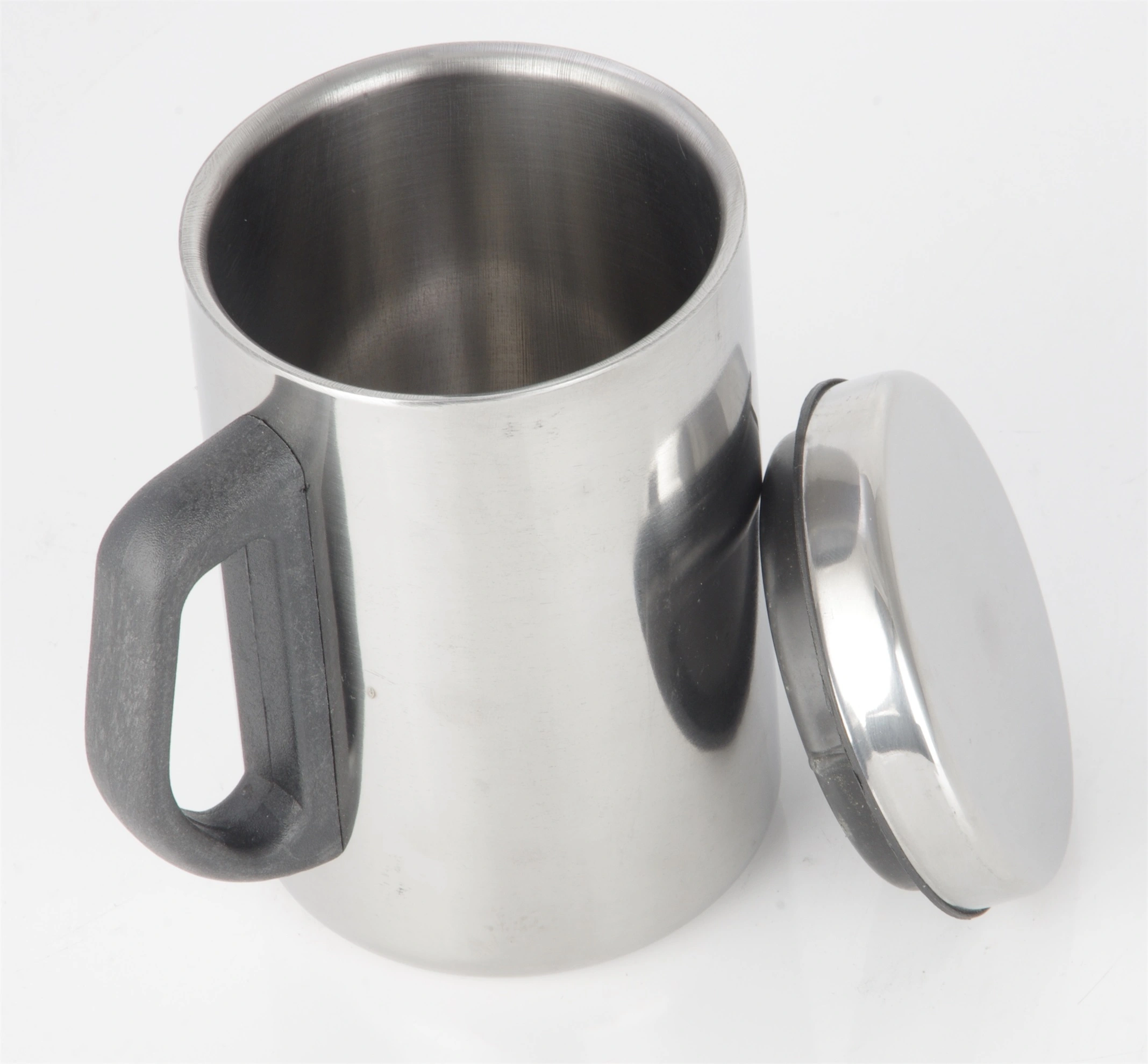 STAINLESS STEEL SS410 LEISURE CUP WITH LID &BAKELITE HANDLE RGS-CK4873 1