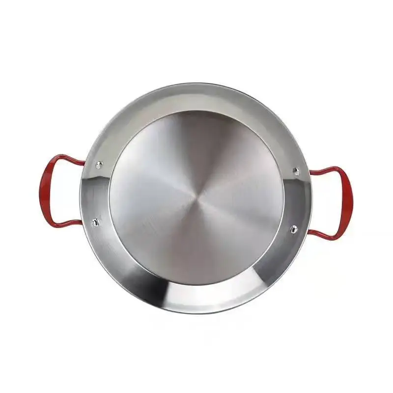 STAINLESS STEEL PLATE WITH RED HANDLE RGS-PY191 1