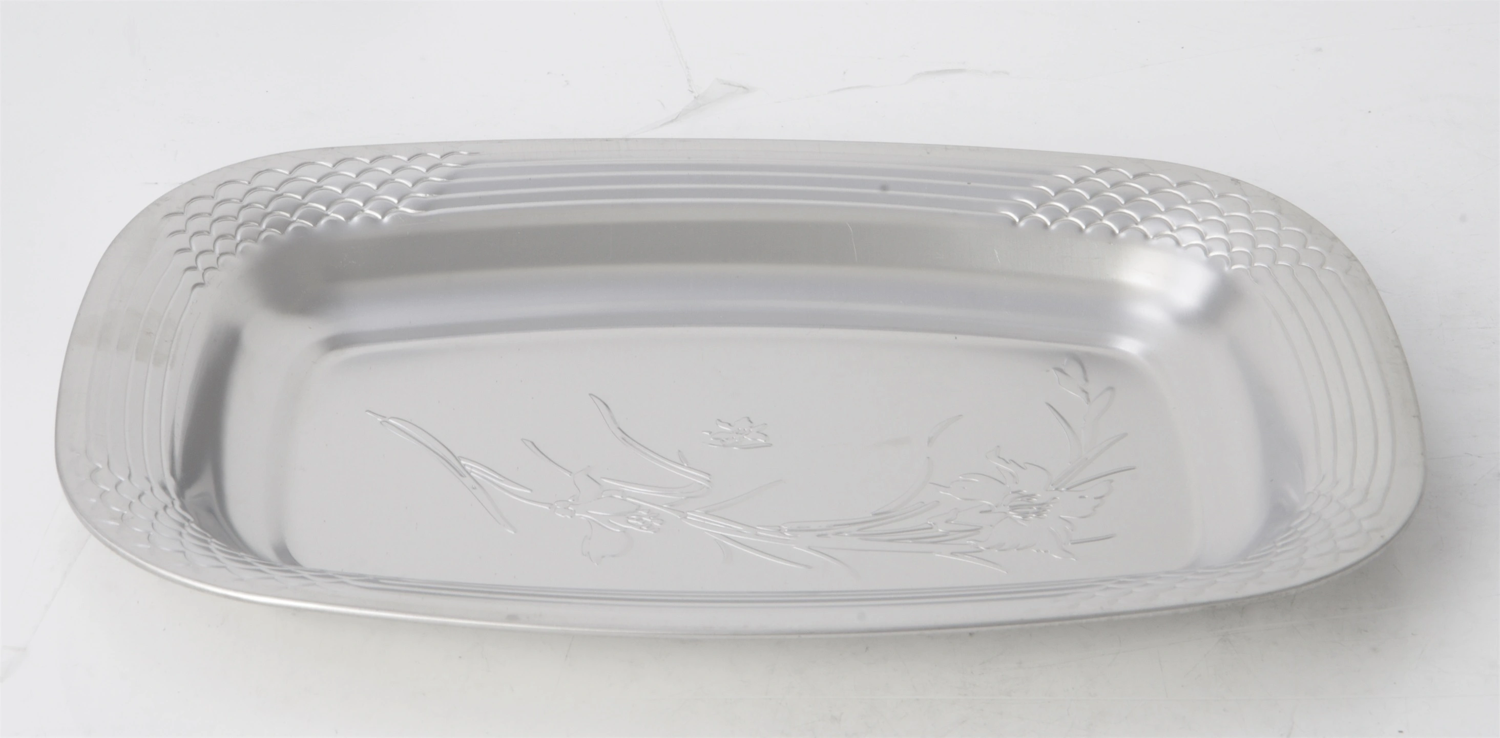 STAINLESS STEEL PLATE WITH FLOWER PATTERN RGS-PD1713 1