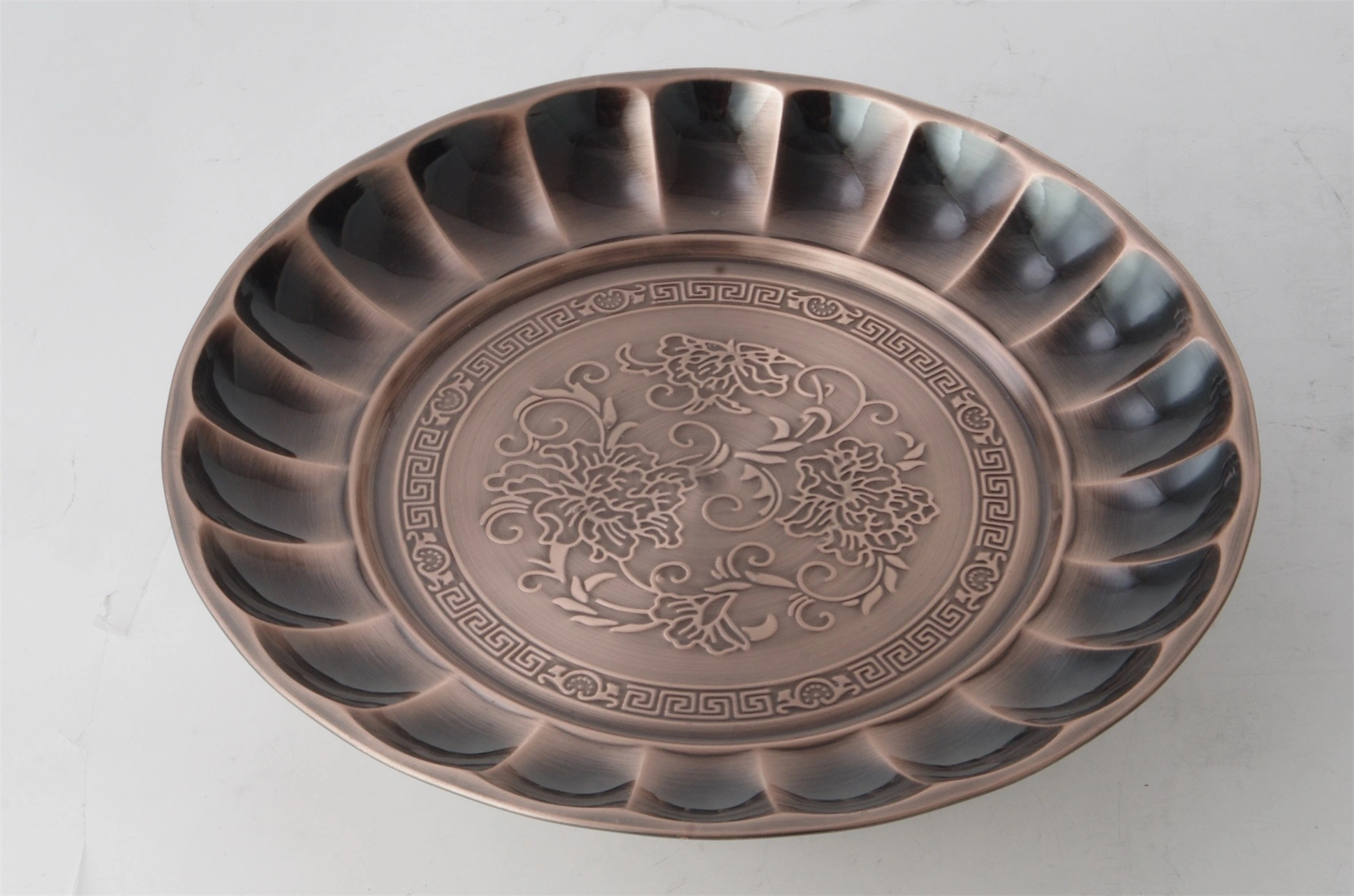 STAINLESS STEEL FRUIT PLATE WITH FOOT RGS-PY267 1