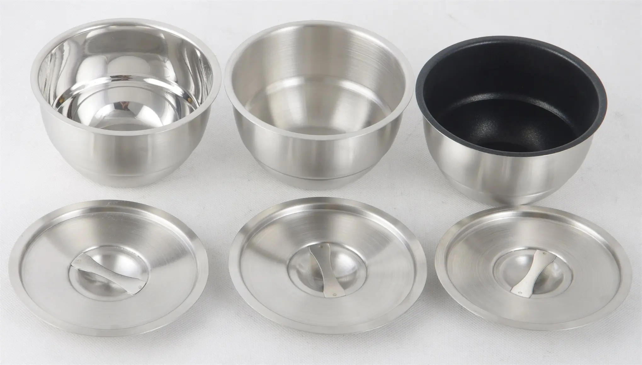 Evergreen stainless mixing bowls with lids for business for cooking 4