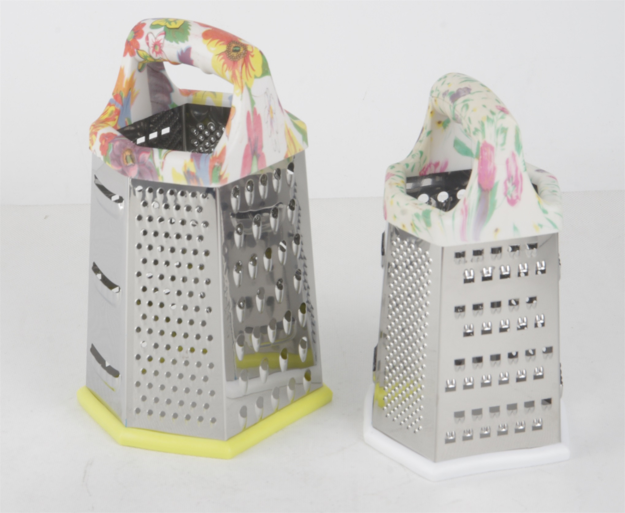 STAINLESS STEEL SS410 GRATER(6 SIDES) WITH FLOWER PATTERN RGS-ZG8617 1