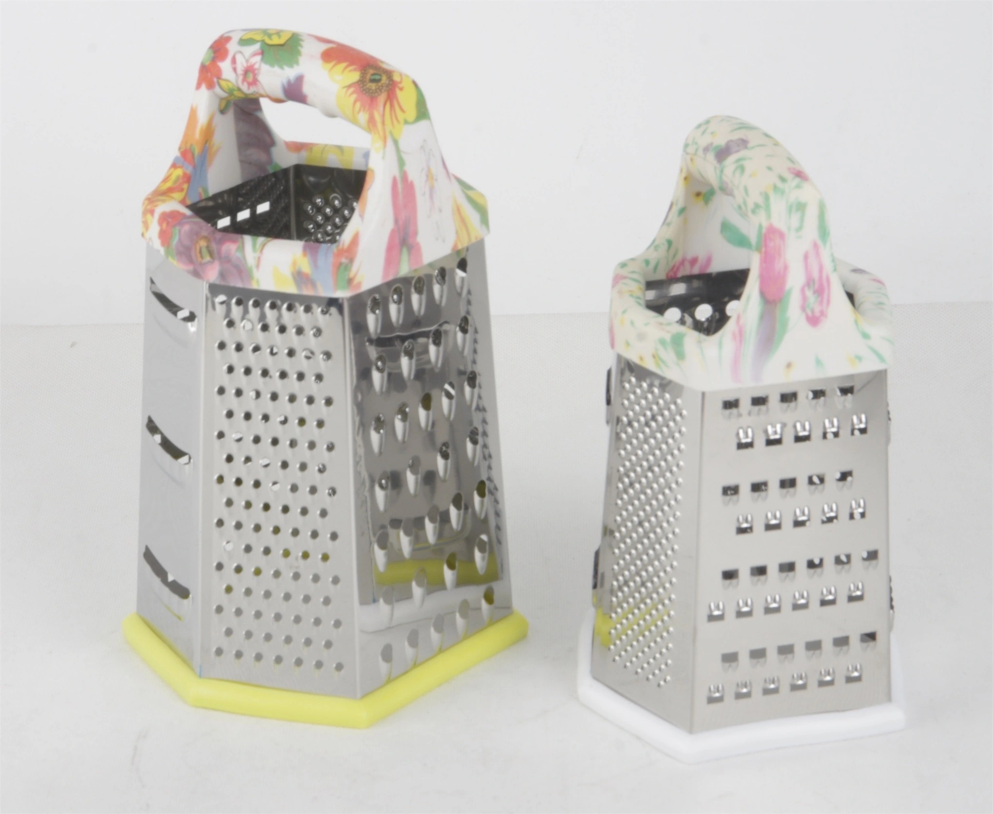 STAINLESS STEEL SS410 GRATER(6 SIDES) WITH FLOWER PATTERN RGS-ZG8617 1