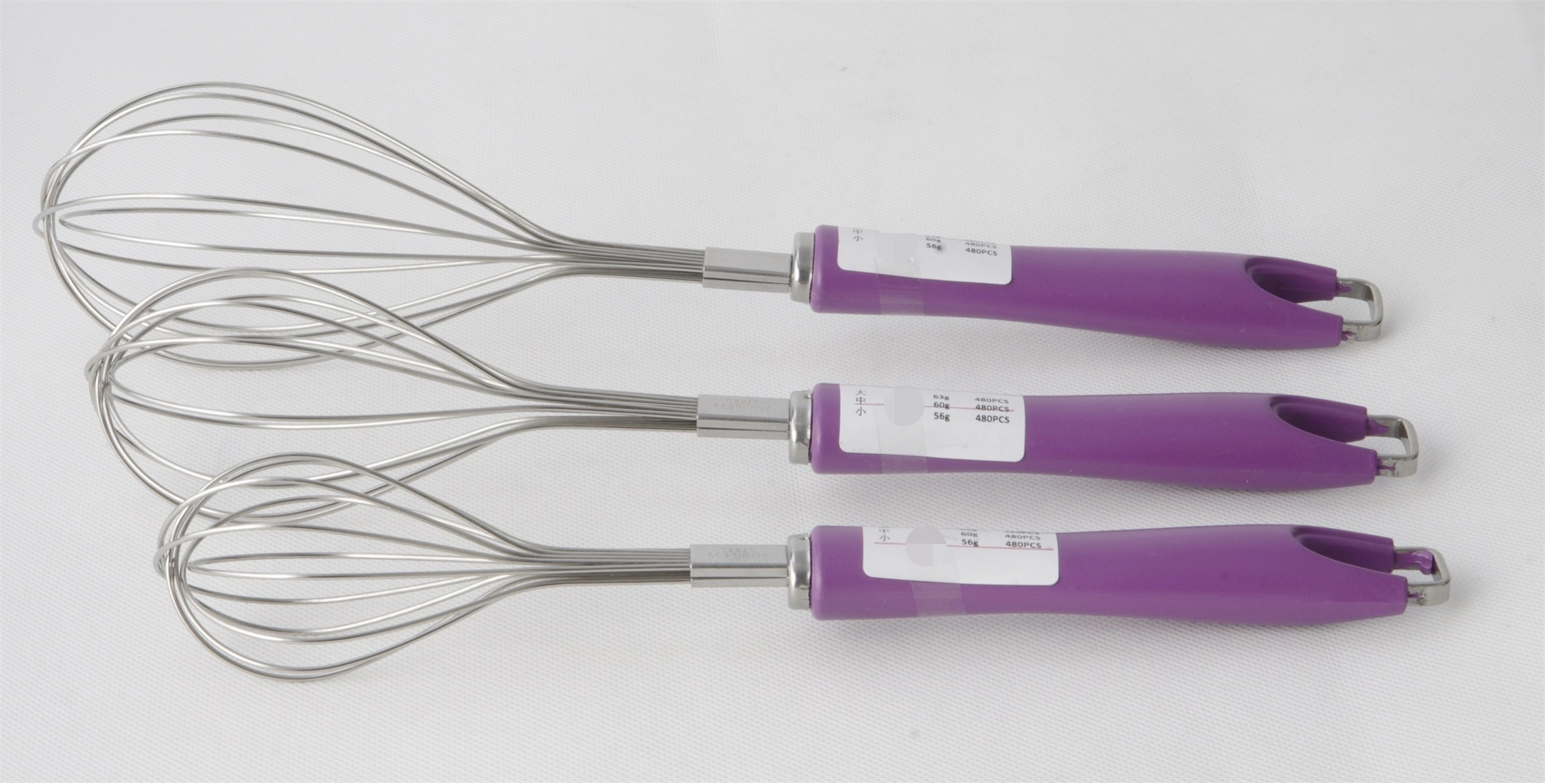 STAINLESS STEEL WHISK WITH LARGE COLORFUL HANDLE RGS-FE49413 1
