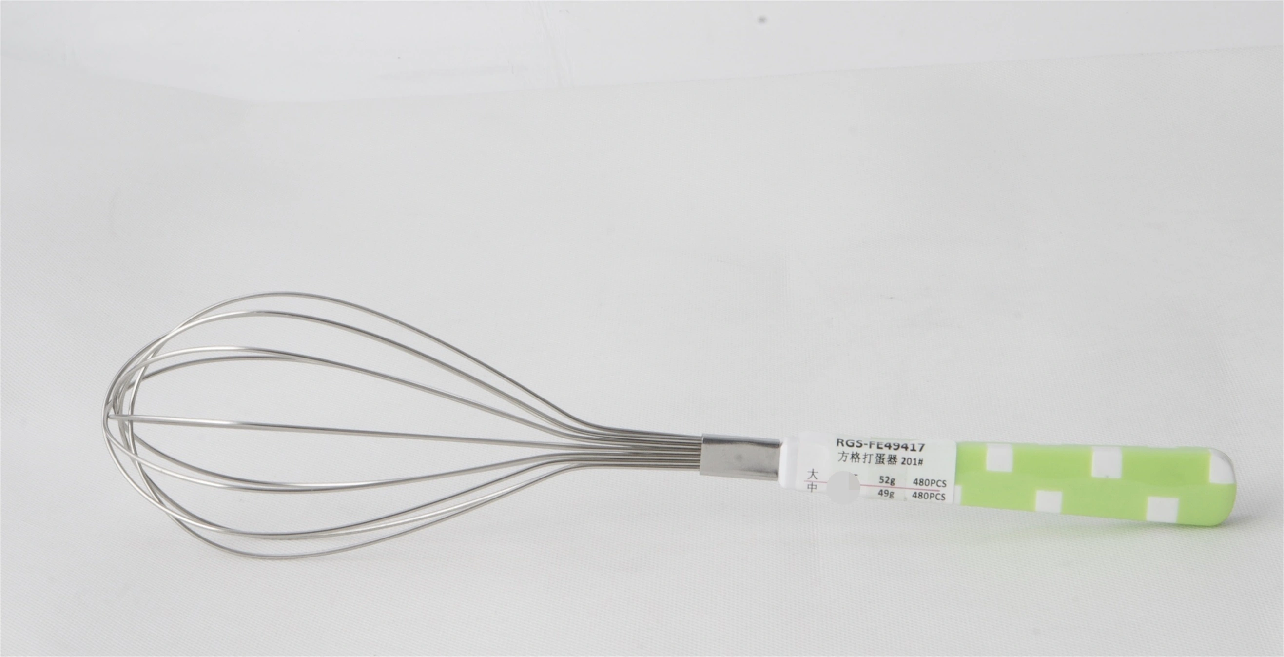 STAINLESS STEEL WHISK WITH CHECKERED PATTERN RGS-FE49417 1