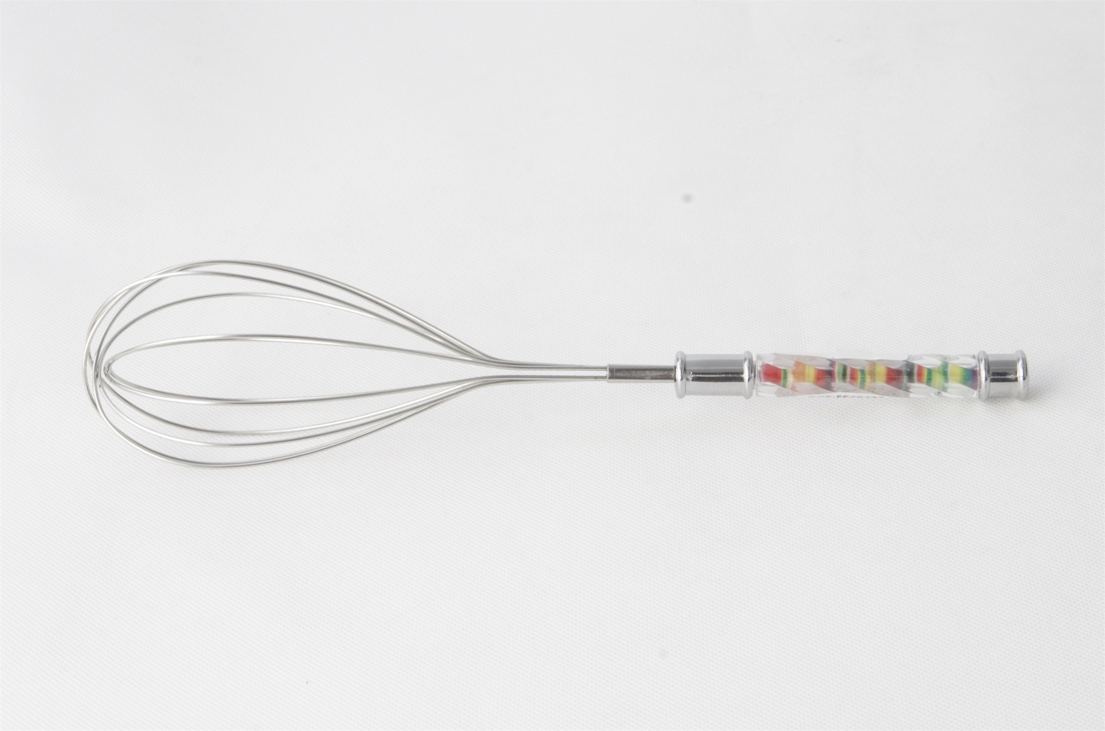STAINLESS STEEL WHISK WITH RAINBOW COLOR HANDLE  RGS-FE49423 1