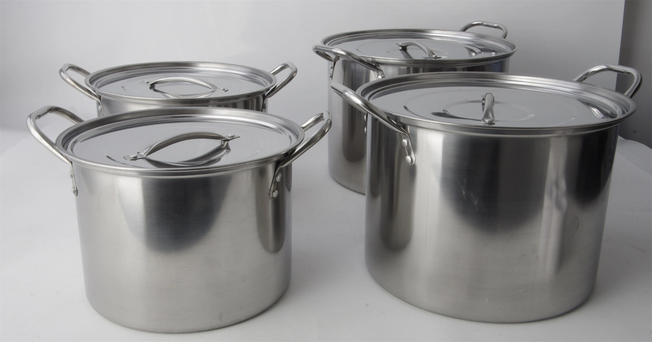STAINLESS STEEL SS410 HIGH STOCK POT SET WITH STEEL LID RGS-TG2203-T 1