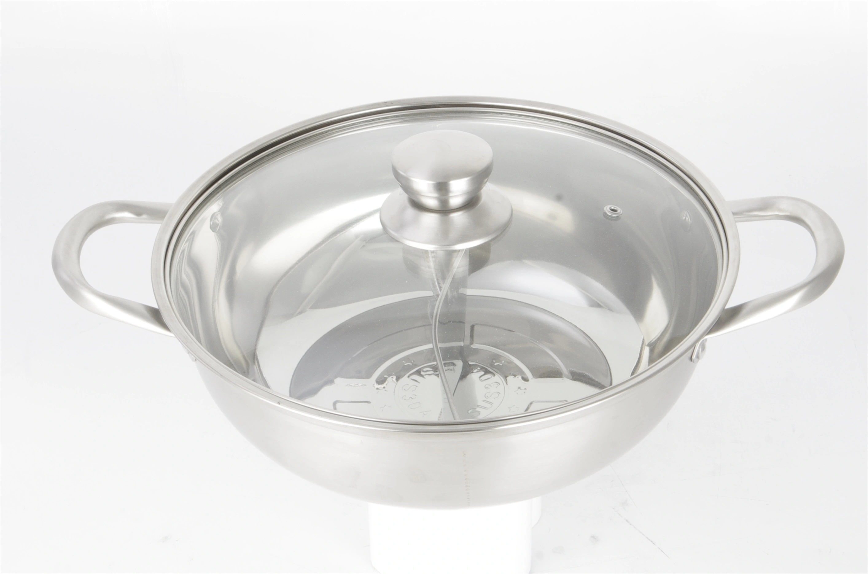 China STAINLESS STEEL SS304 YUANYANG HUOGUO HOT POT DIVIDED INTO 2PARTS RGS-TH552 Wholesale-Evergreen 1