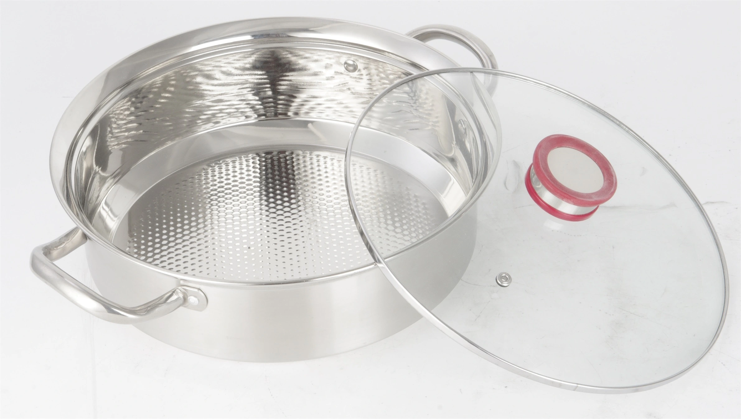 STAINLESS STEEL CHINESE HUOGUO WITH RED TOP RGS-TH1122 1