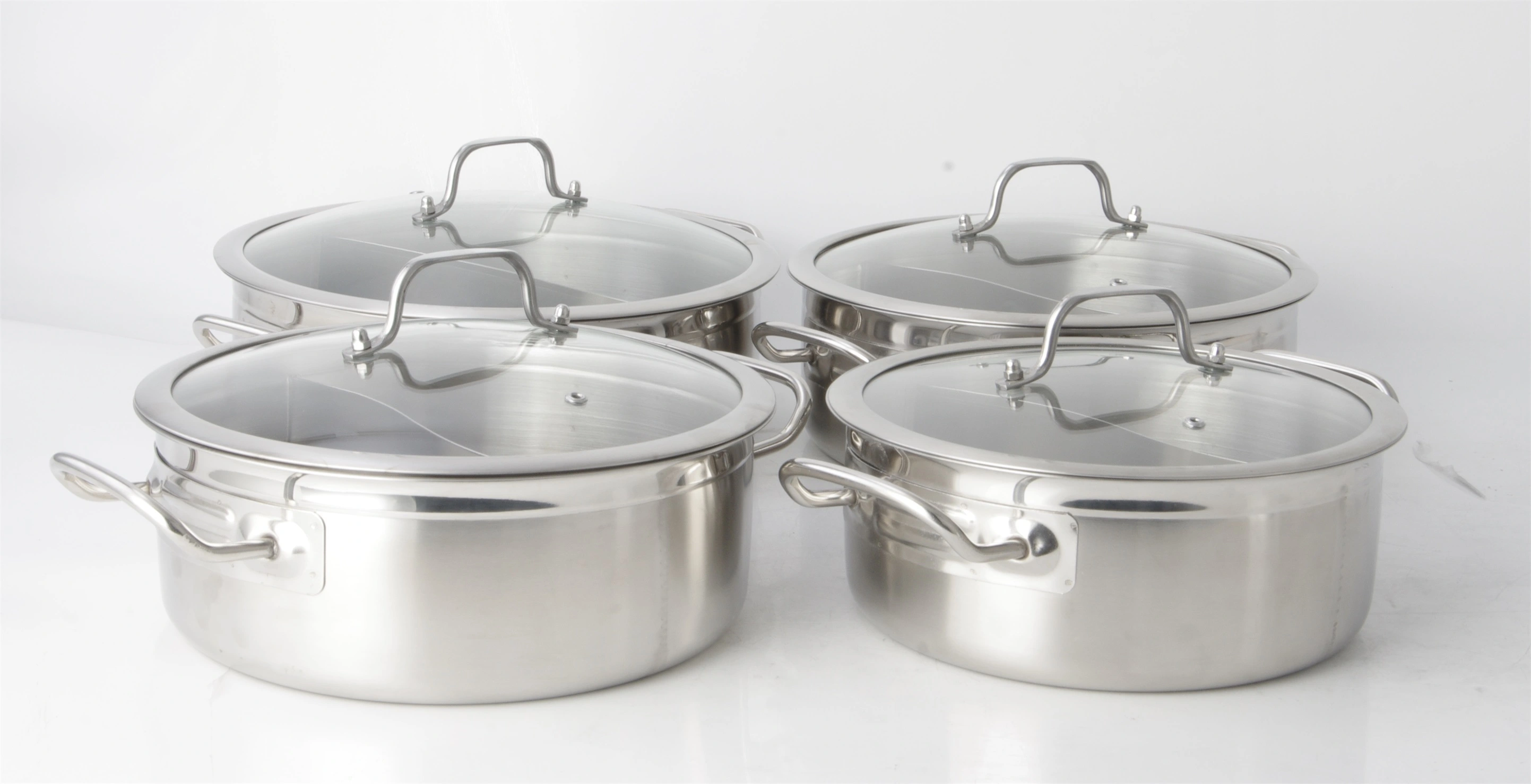 Professional STAINLESS STEEL SS201 CHINESE HUOGUO HOTPOT RGS-TH4991 WITH GLASS LID Factory From China-Evergreen 1