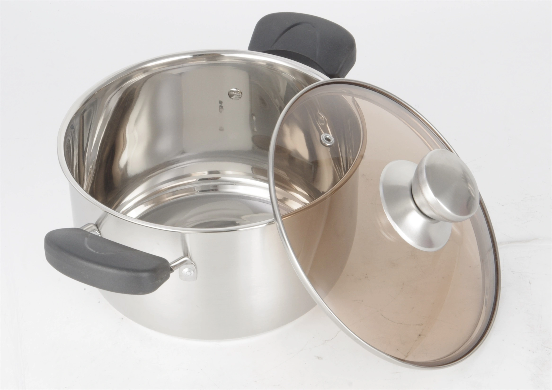 Wholesale STAINLESS STEEL SS201 STOCK POT WIT TEA COLOR LID RGS-TT4802-M From China-Evergreen 1