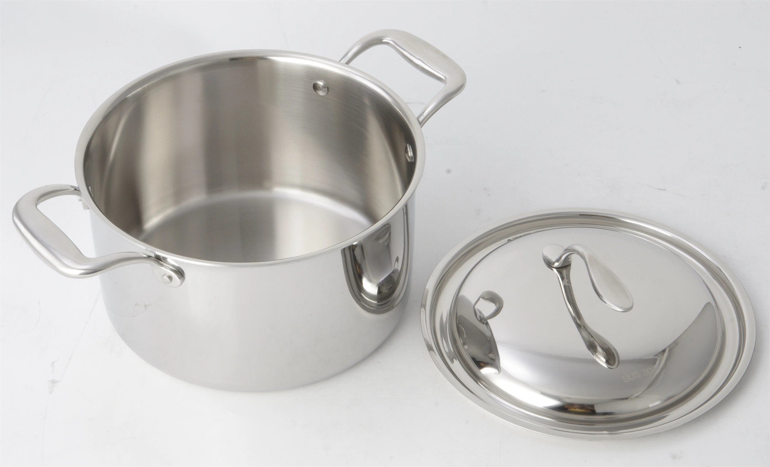 High Quality STAINLESS STEEL STOCK POT MADE IN THREE LAYER STEEL RGS-TT4301 With Good Price-Evergreen 1
