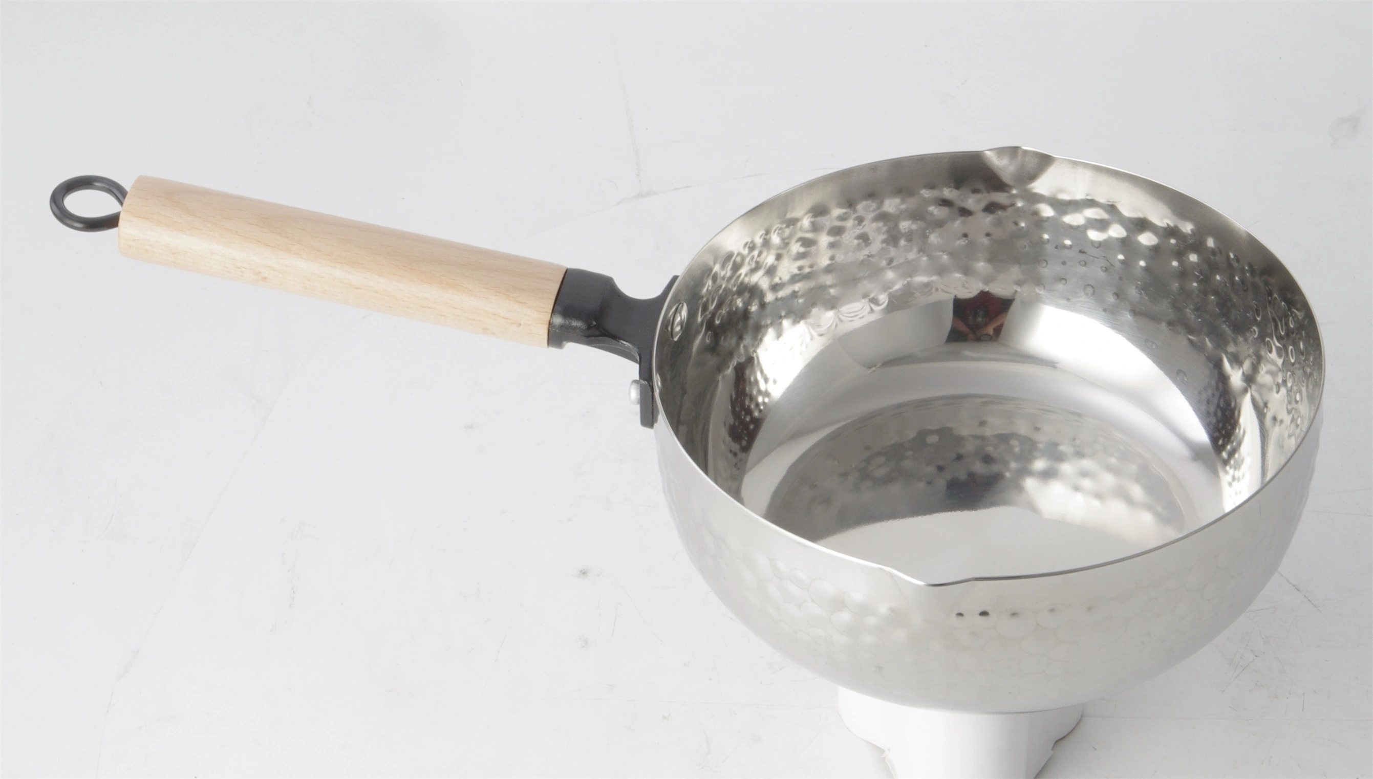 STAINLESS STEEL MILK PAN FRYING PAN WITH HAMMER POINT&WOODEN HANDLE RGS-TN4995 1