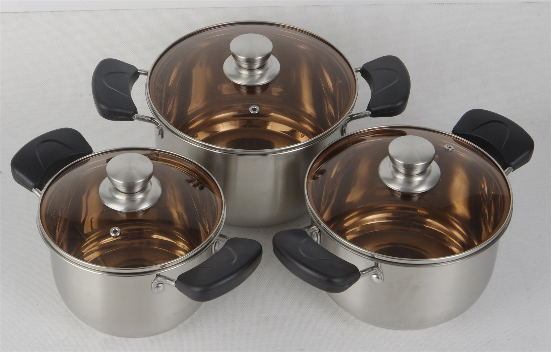SS201 STAINLESS STEEL COOKWARE SET WITH SINGLE BOTTOM RGS-TT5881-T 1