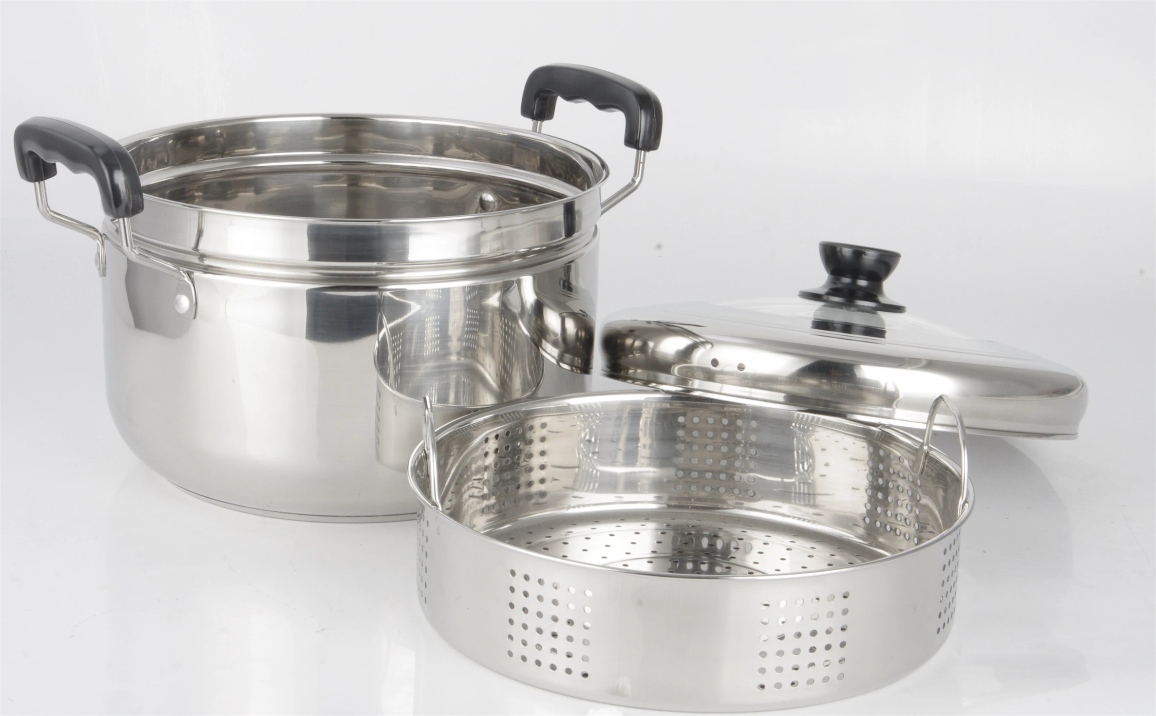 STAINLESS STEEL SS201 STOCK POT WITH STEAMER RGS-TZ521R-F 1