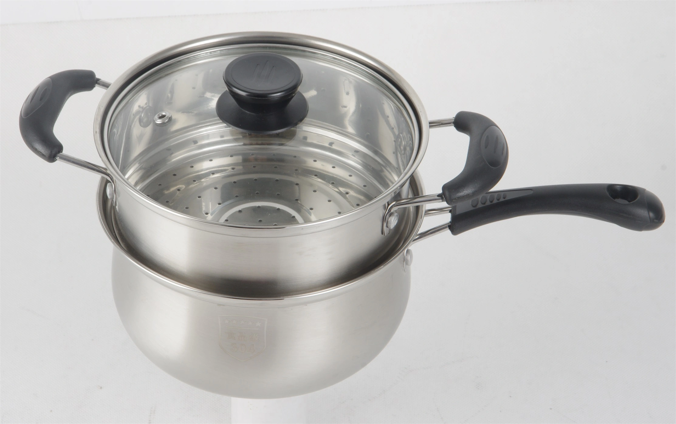 Best Price STAINLESS STEEL SS304 STEAMER WITH SINGLE HANDLE RGS-TZ5843 Wholesale 1