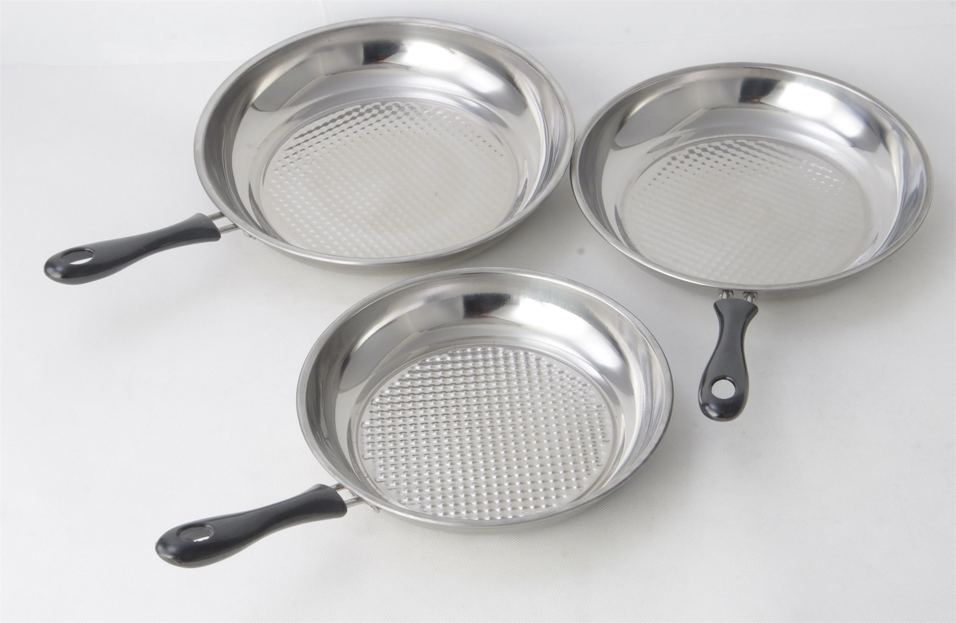 Wholesale STAINLESS STEEL FRYING PAN WITH PRESSING POINTS RGS-VP4412 From China-Evergreen 1