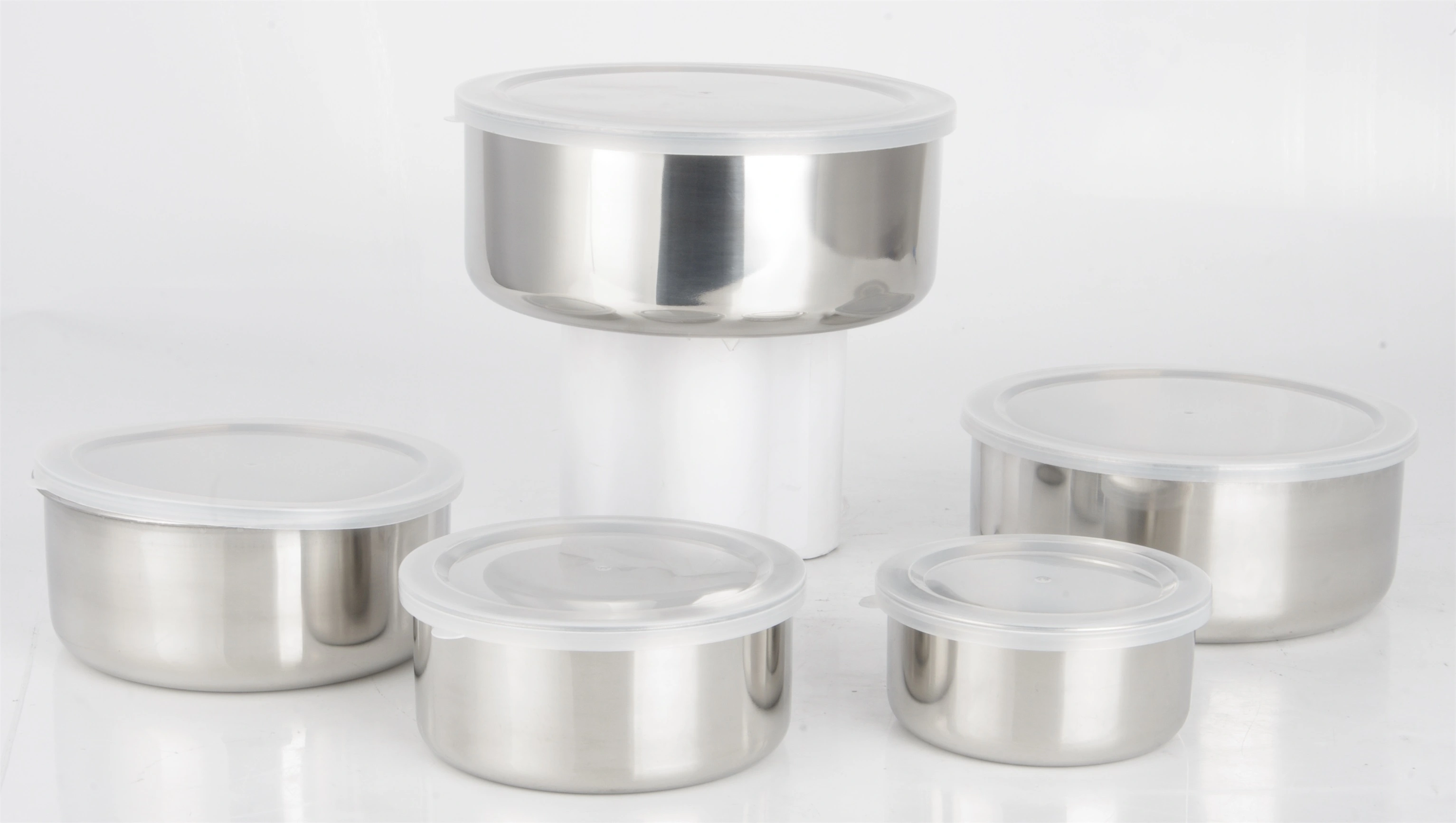 China STAINLESS STEEL LUNCH BOX FRESH KEEPING BOX 5PCS SET SS201 RGS-FW677 Customized-Evergreen 1