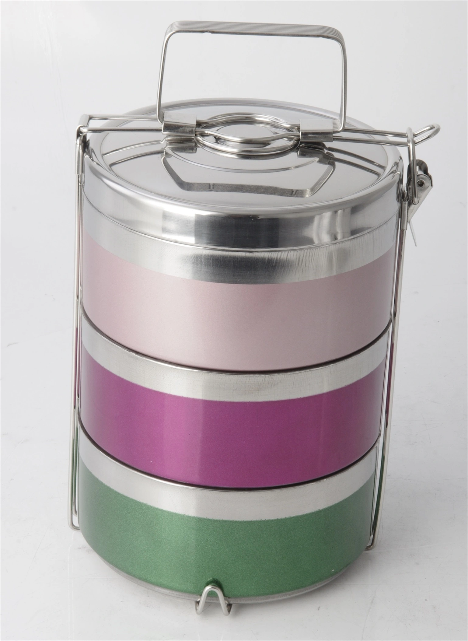 China STAINLESS STEEL SS410 PORTABLE BOX WITH COLOR LUNCH BOX RGS-GC2392-C Customized-Evergreen 1
