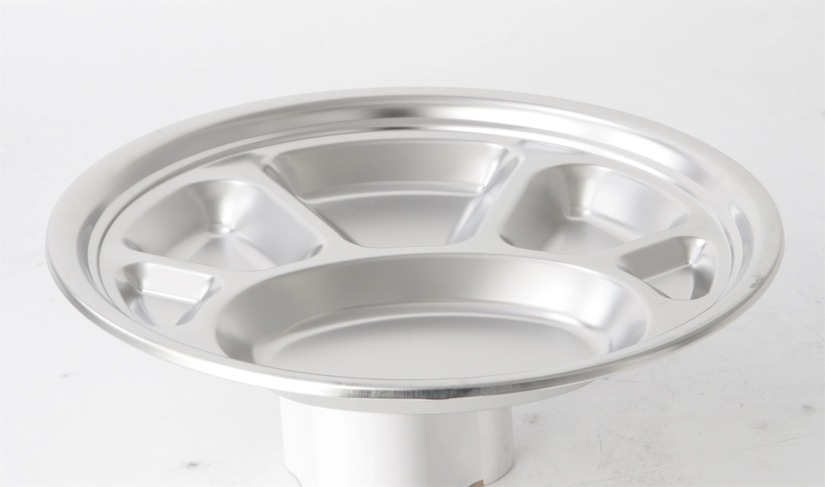 Wholesale Stainless Steel Lunch Dish Fast Food Plate Snack Plate Rgs-gc4235 with Good Price-Evergreen 1