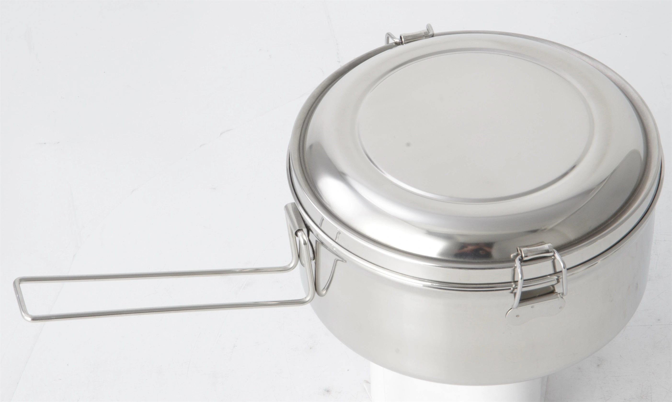 China STAINLESS STEEL SS201 2 LAYER ROUND LUNCH BOX RGS-GG2722 Customized-Evergreen 1