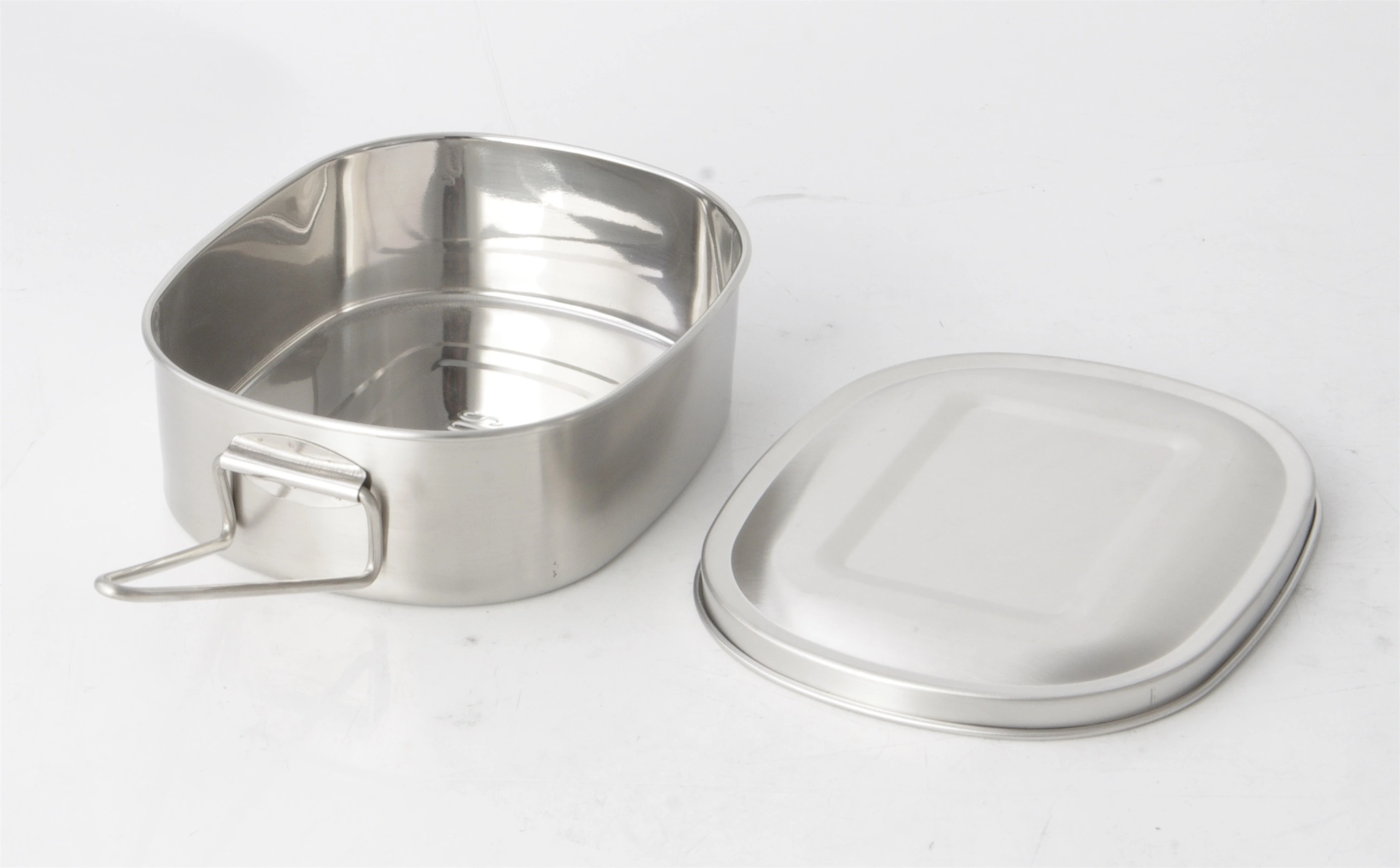 High Quality STAINLESS STEEL SS304 LUNCH BOX WITH HANDLE RGS-GG2724 Wholesale-Evergreen 1