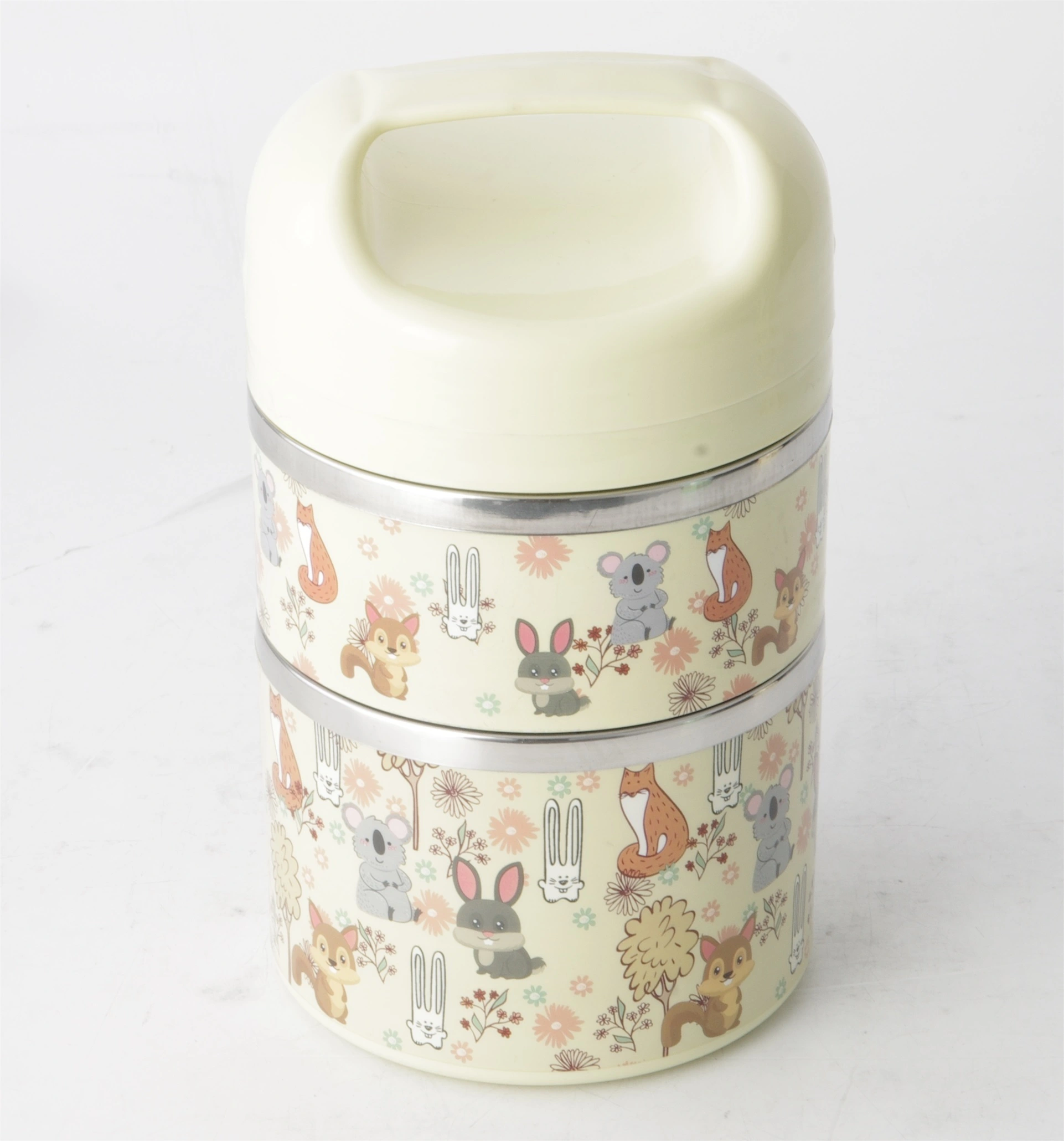 STAINLESS STEEL PORTABLE LUNCH BOX WITH ANIMAL PATTERN RGS-GH3724 1