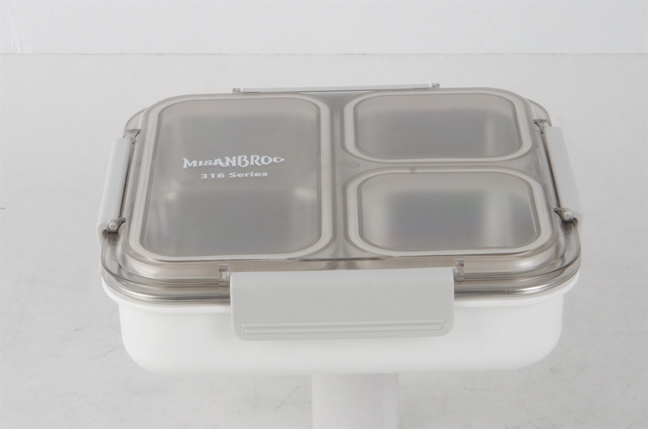 STAINLESS STEEL  SS316 Anti overflow lunch box with three parts RGS-GH5651 1