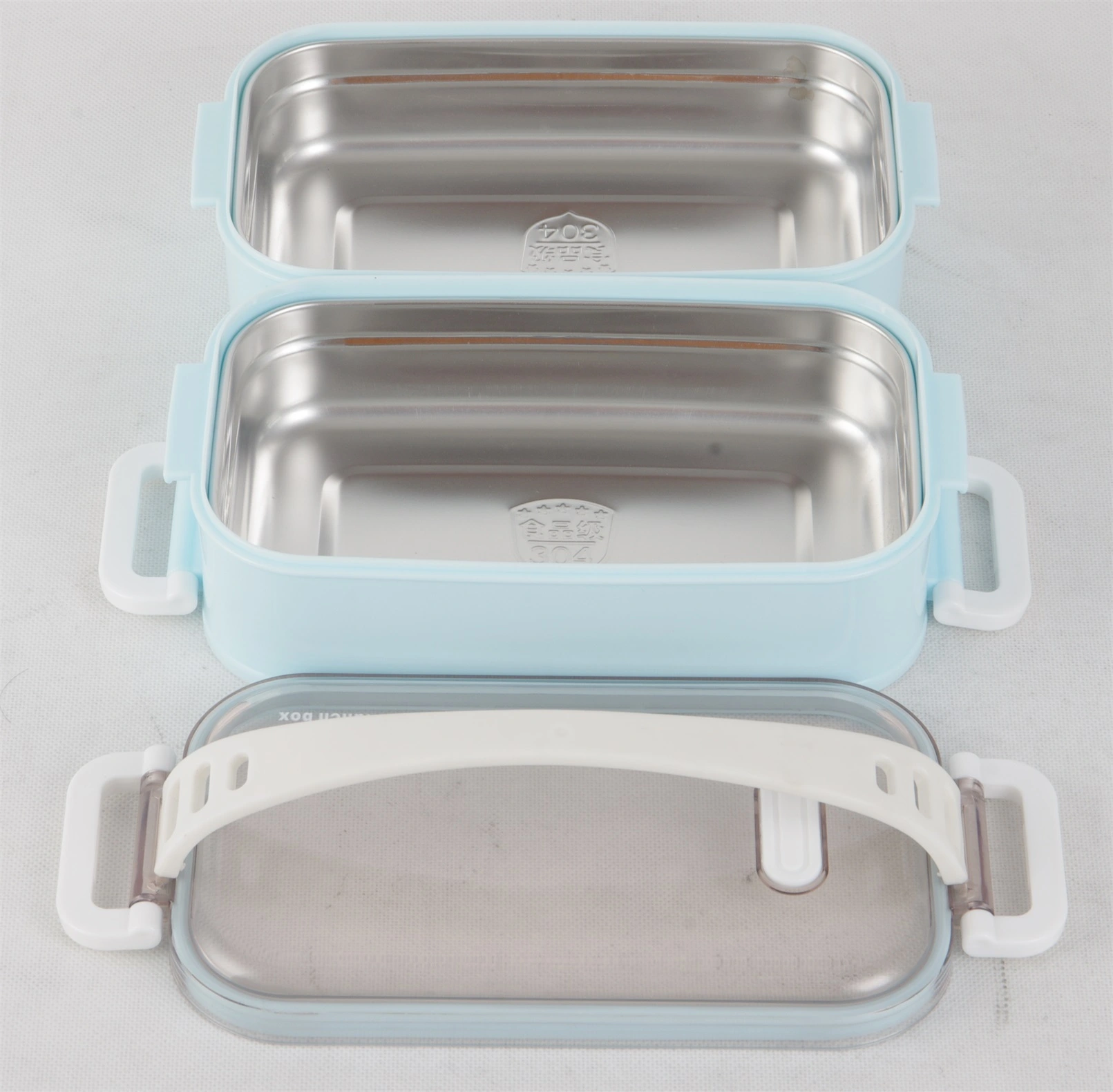 stainless steel rectangle lunch box with U type buckle RGS-GH5731 1
