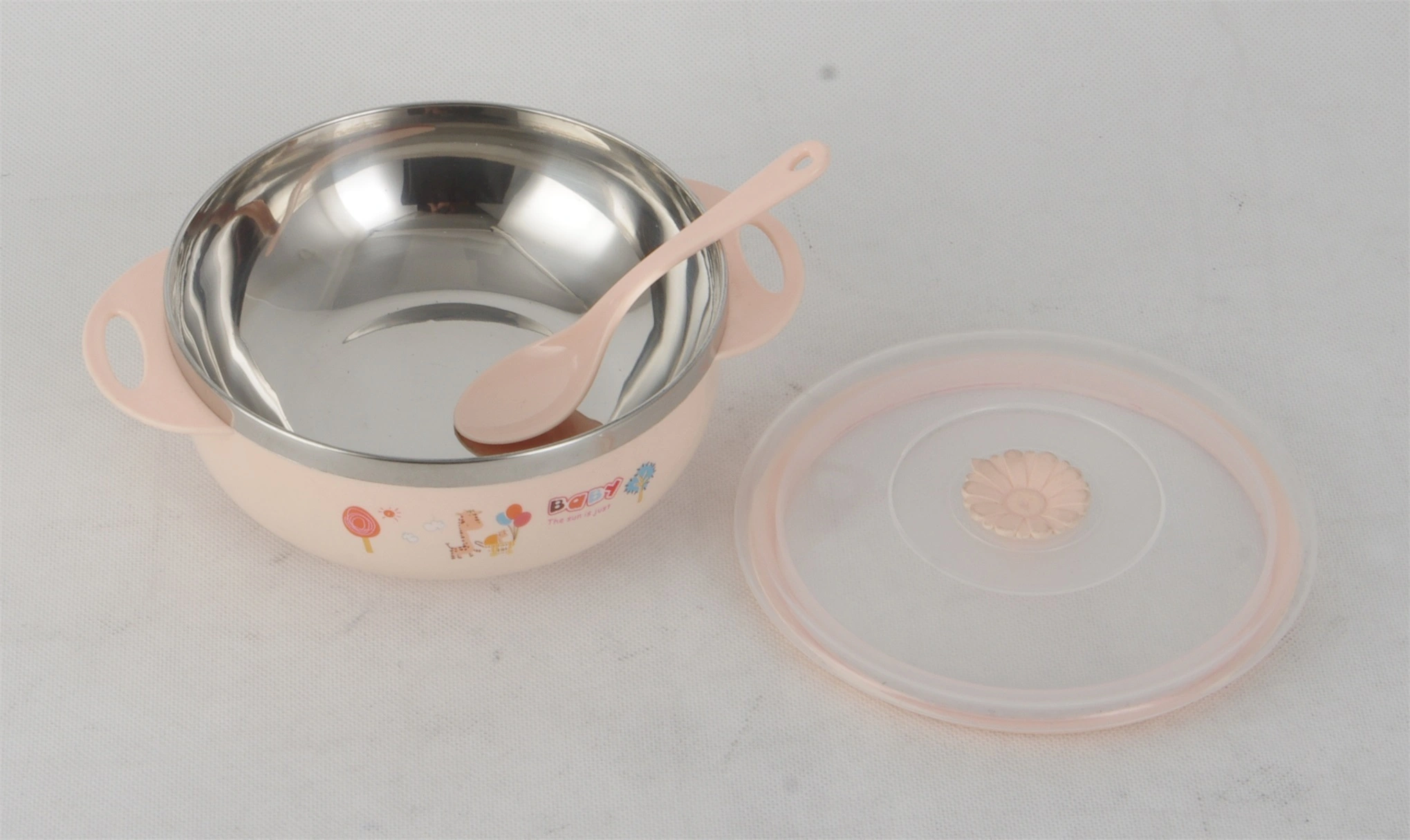 STAINLESS STEEL BOWL WITH DOUBLE HANDLE RGS-GH55812 1