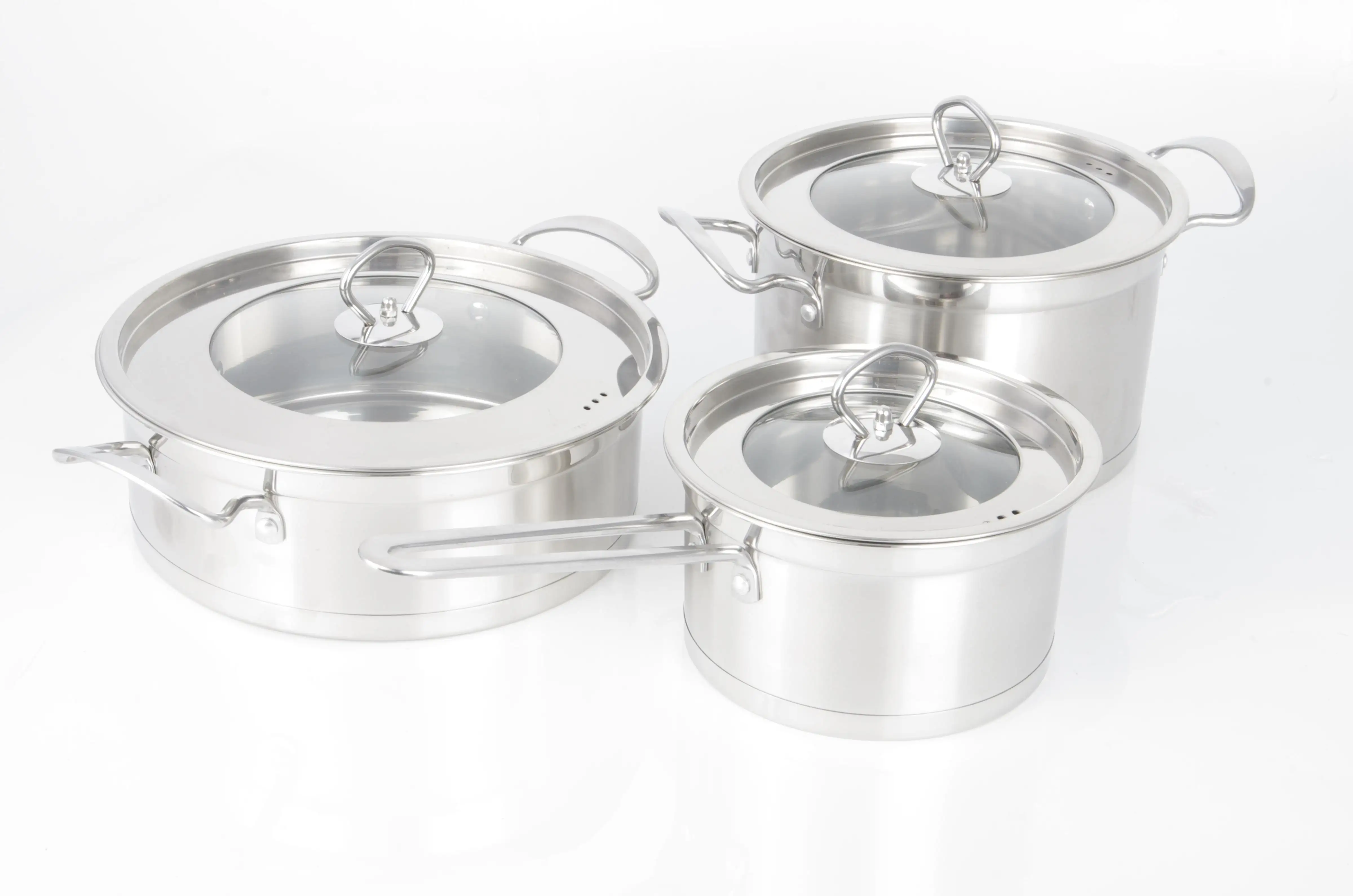 High-quality stainless saucepan set for business for cooking 1