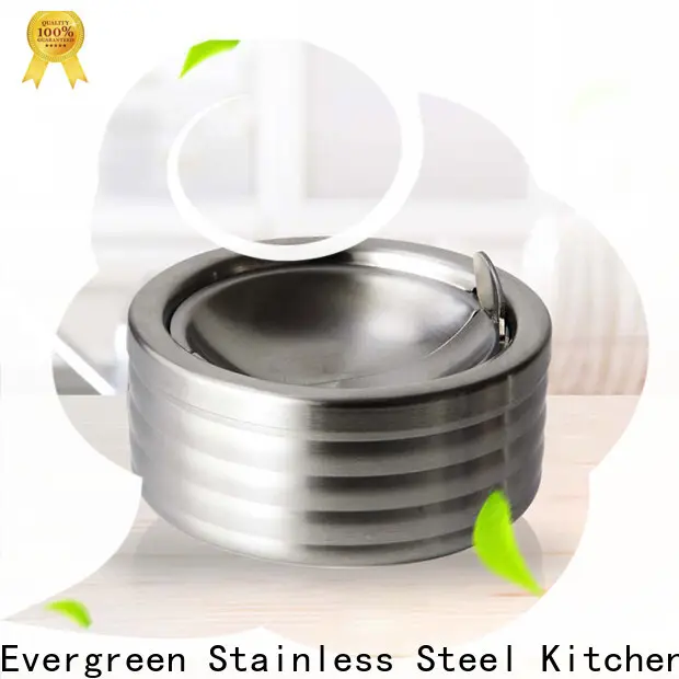 Evergreen Top stainless steel cigarette ashtray Supply for kitchen 1