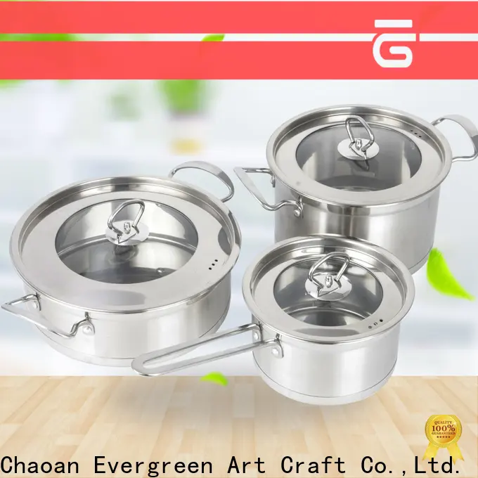 Evergreen stainless steel cooking sets sale company for kitchen 1