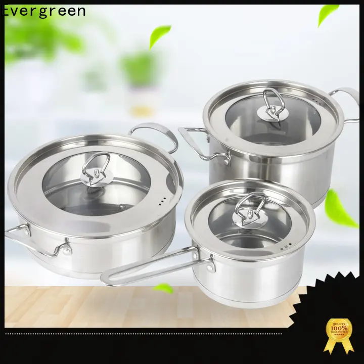 Evergreen stainless steel cookware sets on sale factory for kitchen 1