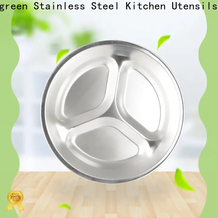 Evergreen stainless steel dishes plates manufacturers for kitchen 1