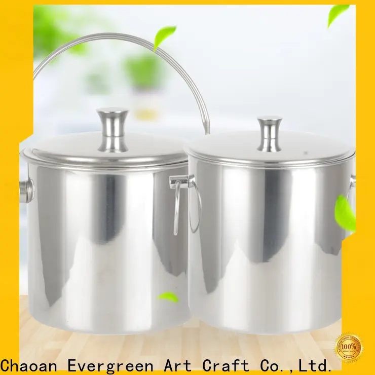 Evergreen New stainless steel ice bucket Supply for cooking 1