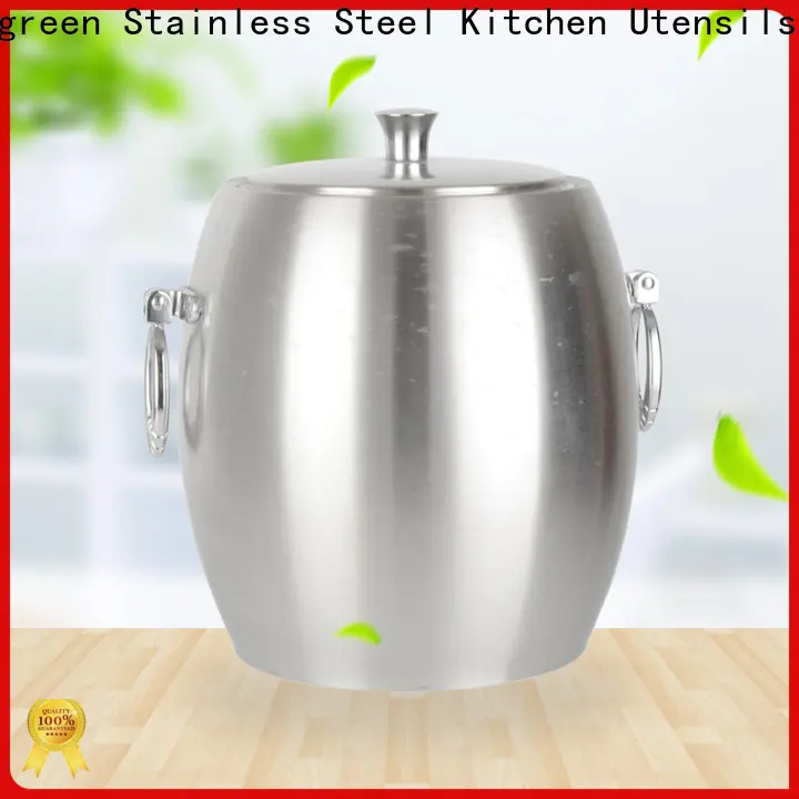 Evergreen Top insulated stainless steel ice bucket for business for kitchen 1